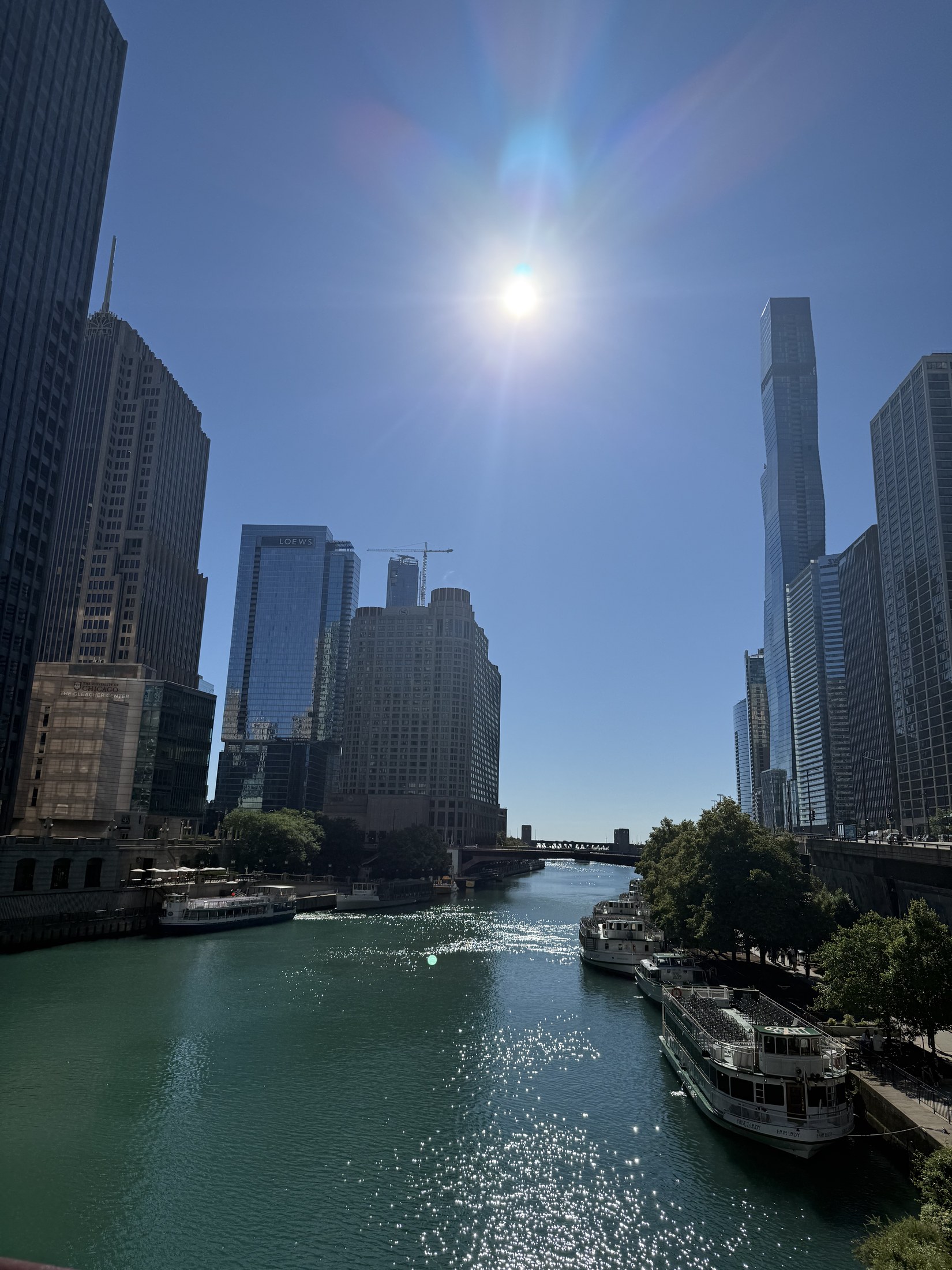 The Chicago River and skyline