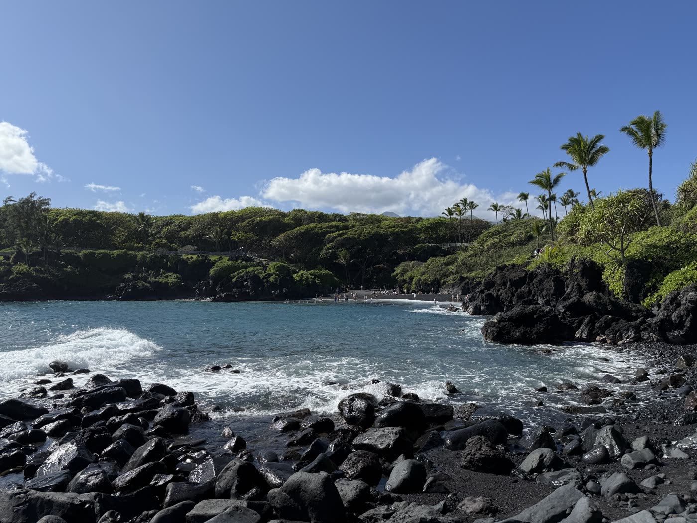 The volcanic coastline at Hana, Maui